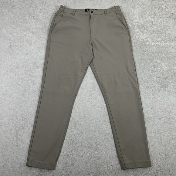 Cuts Clothing AO Jogger Pants Mens Large Brown Tapered Chino Slacks Performance - Picture 1 of 14